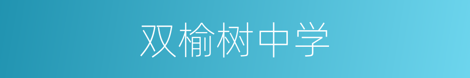 双榆树中学的同义词
