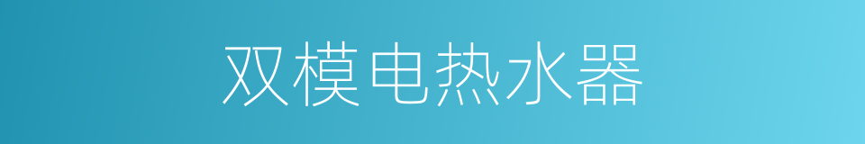 双模电热水器的同义词