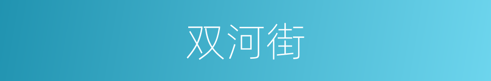 双河街的同义词