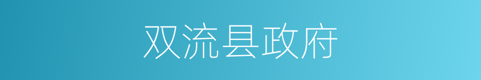 双流县政府的同义词