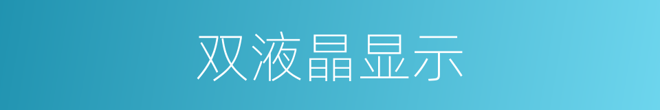 双液晶显示的同义词