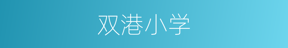 双港小学的同义词