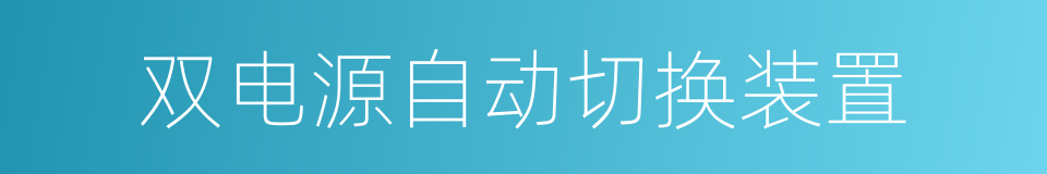 双电源自动切换装置的同义词