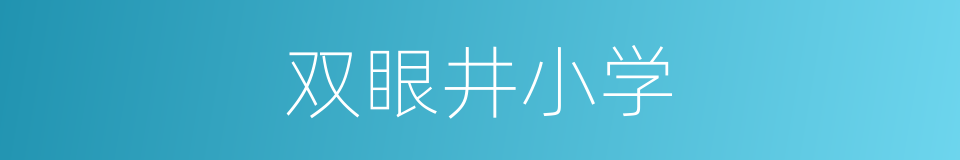 双眼井小学的同义词