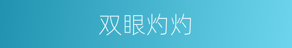 双眼灼灼的意思
