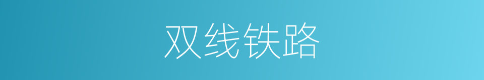 双线铁路的同义词