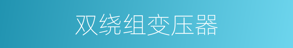 双绕组变压器的同义词