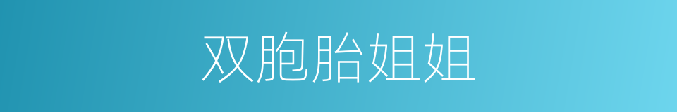 双胞胎姐姐的同义词