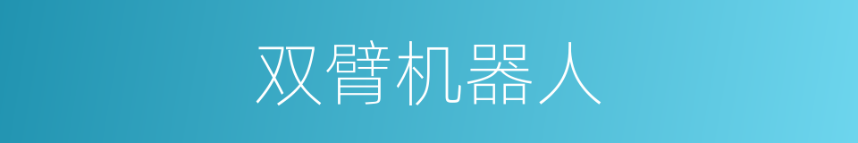 双臂机器人的同义词