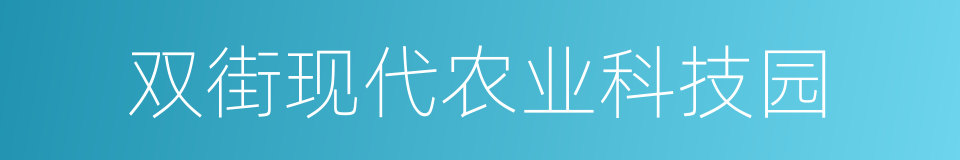 双街现代农业科技园的同义词