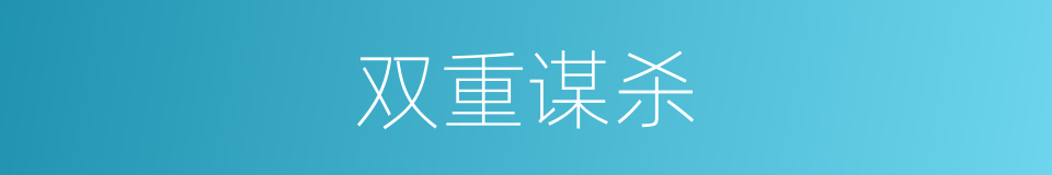 双重谋杀的同义词
