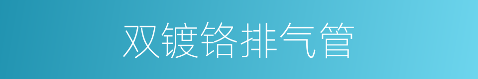 双镀铬排气管的同义词