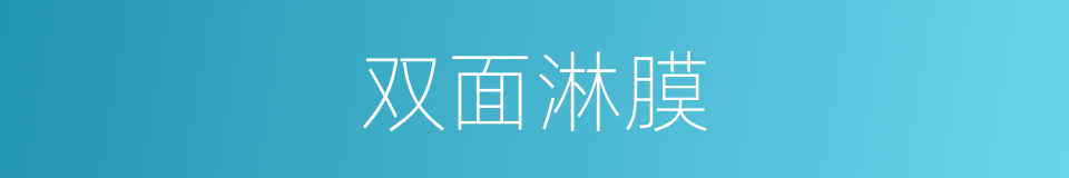 双面淋膜的同义词
