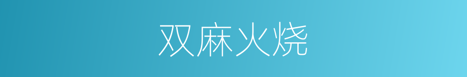 双麻火烧的同义词