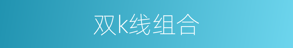 双k线组合的同义词