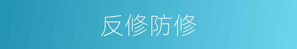 反修防修的同义词