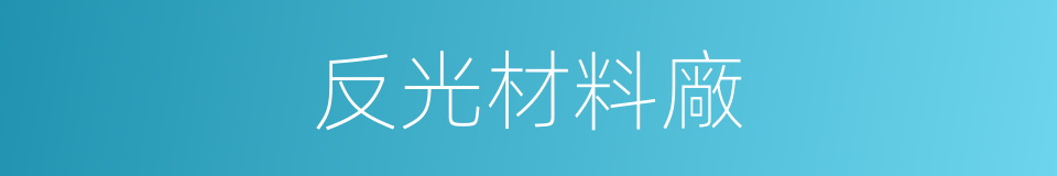 反光材料廠的同義詞