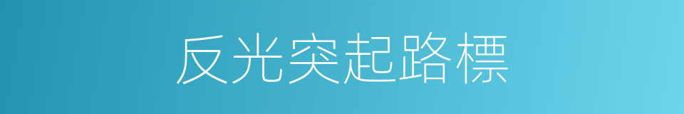 反光突起路標的同義詞