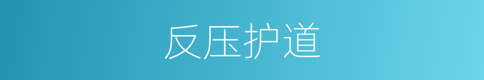 反压护道的同义词