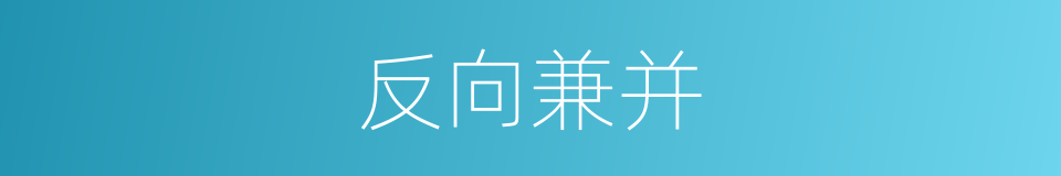 反向兼并的同义词