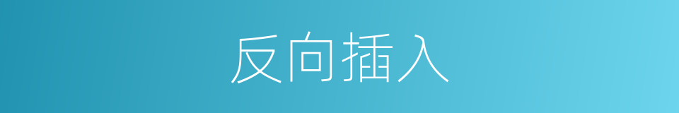 反向插入的同义词