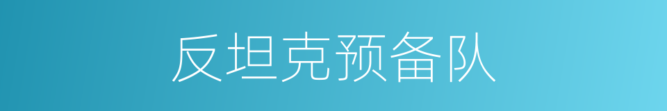 反坦克预备队的同义词