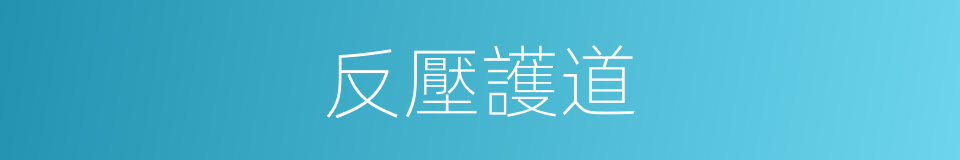 反壓護道的同義詞