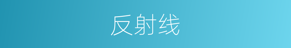 反射线的意思