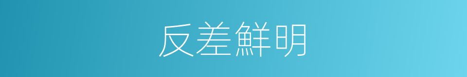 反差鮮明的同義詞