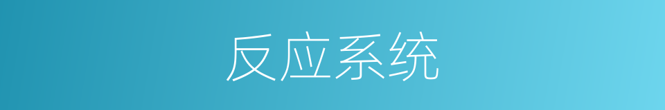 反应系统的同义词