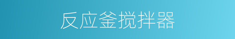 反应釜搅拌器的同义词