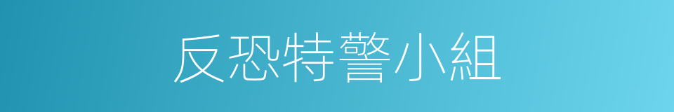 反恐特警小組的同義詞