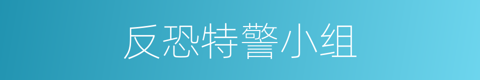 反恐特警小组的同义词