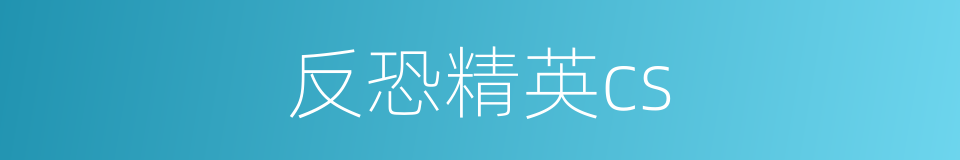 反恐精英cs的同义词