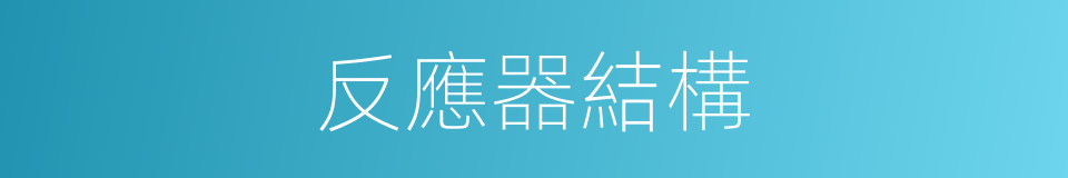 反應器結構的同義詞