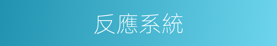 反應系統的同義詞