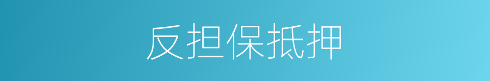 反担保抵押的同义词