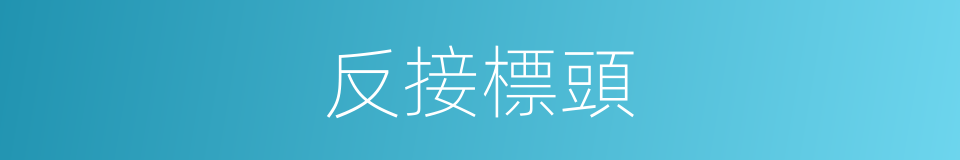 反接標頭的同義詞