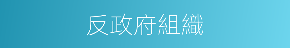 反政府組織的同義詞