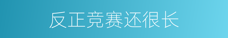 反正竞赛还很长的同义词