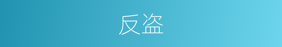 反盗的同义词