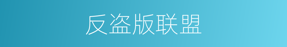 反盗版联盟的同义词