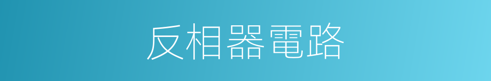 反相器電路的同義詞