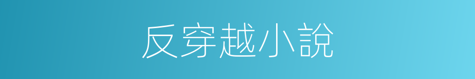 反穿越小說的同義詞
