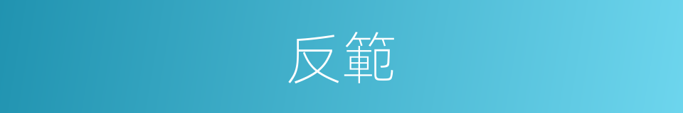 反範的同義詞