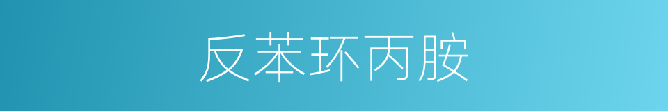 反苯环丙胺的同义词