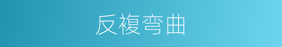反複弯曲的同义词