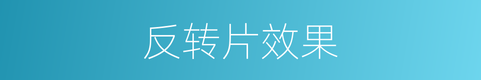 反转片效果的同义词