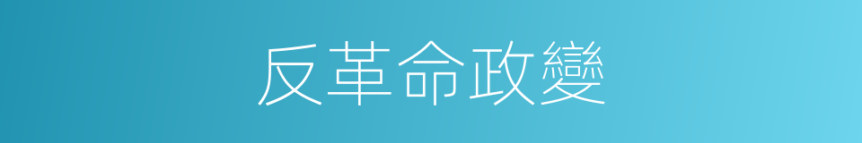 反革命政變的同義詞