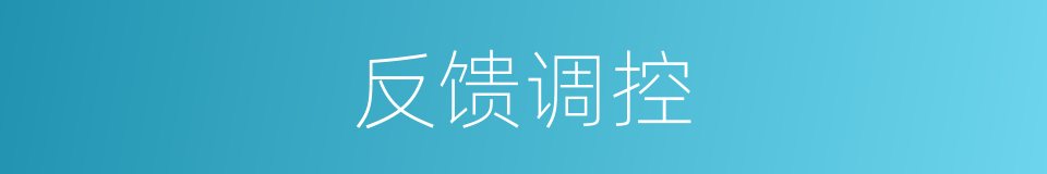 反馈调控的同义词